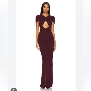 Ronny Kobo Nasha Dress in Burgundy